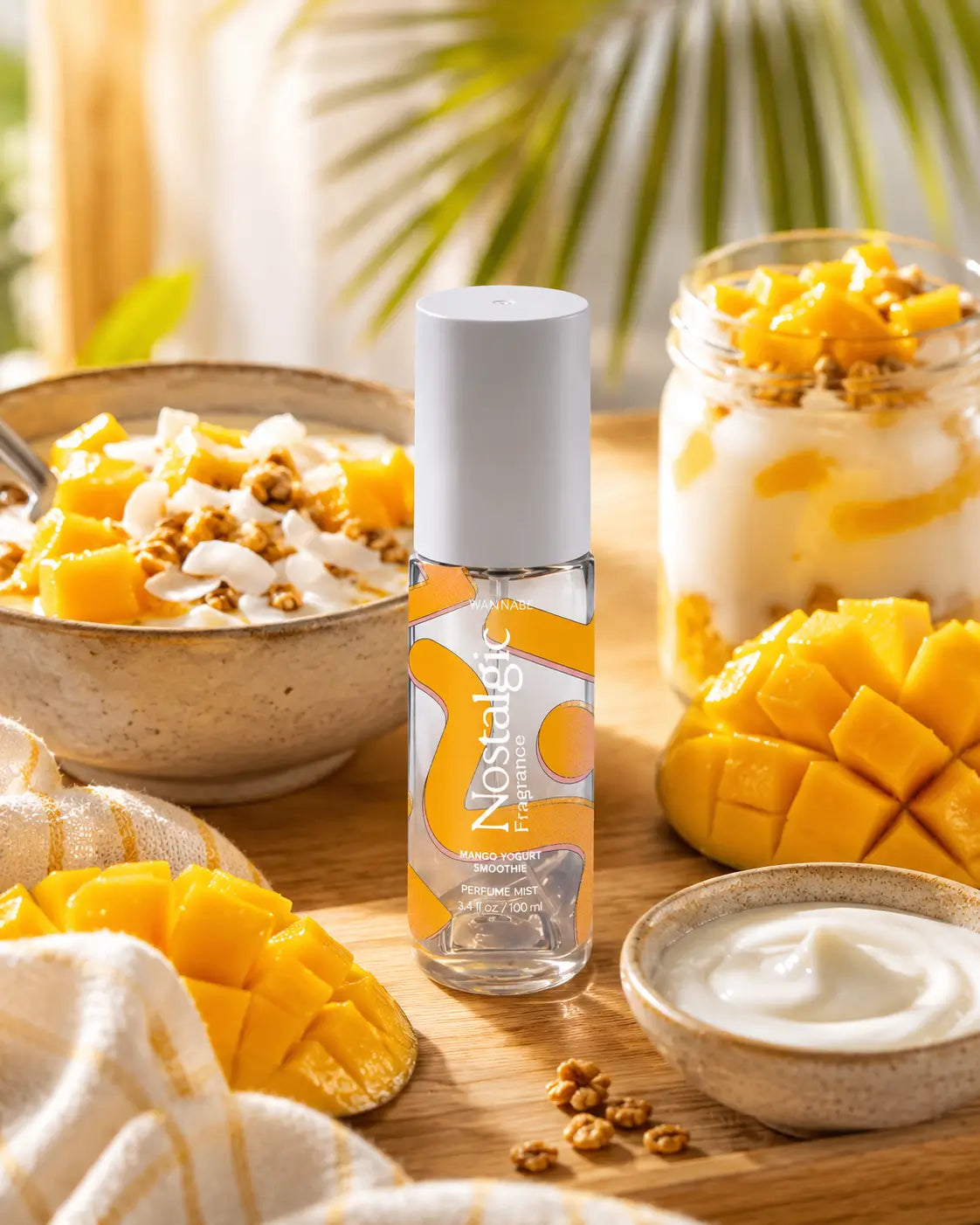 Bruma corporal Mango Yogurt Smoothie de Wannabe de 100 ml, aroma frutal a mango y yogur